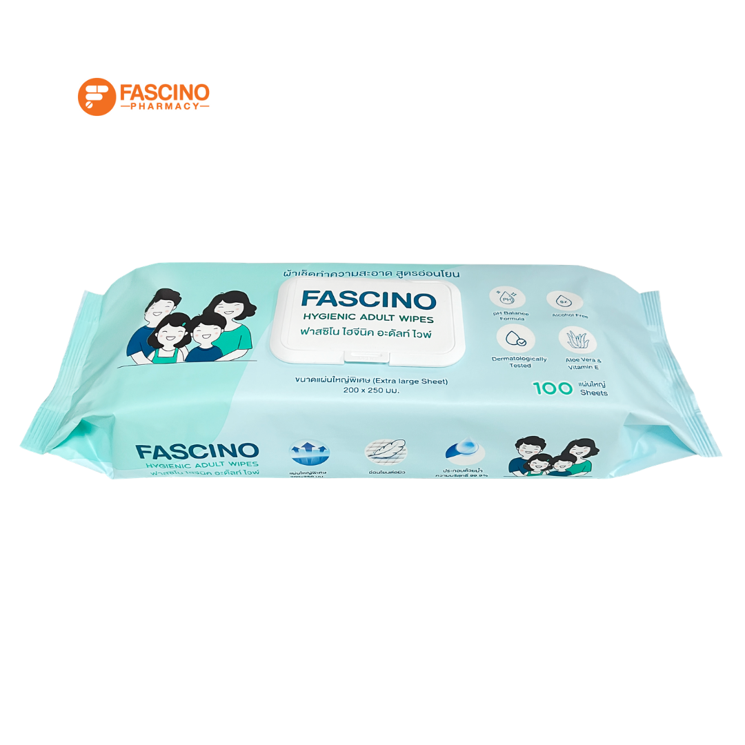 ผ้าเปียก ฟาสซิโน สูตรอ่อนโยน จำนวน 100 แผ่น_1